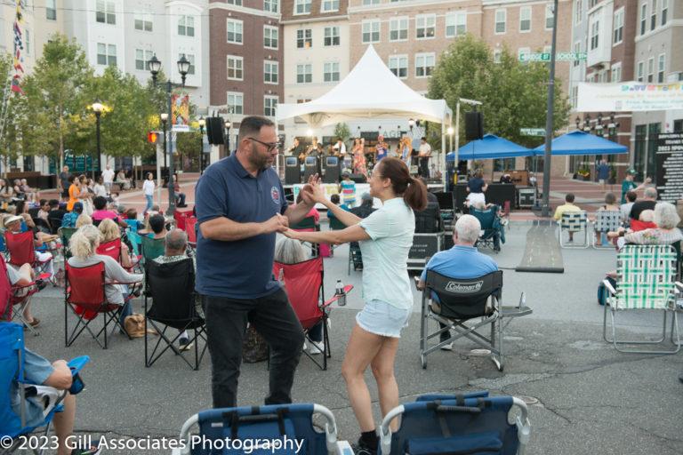 People dancing at Downtown Sounds