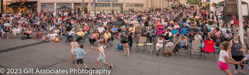 The crowd at Downtown Sounds Arena Rock