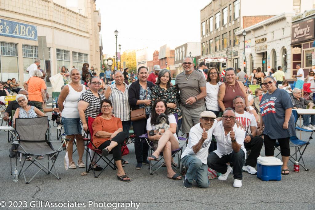 People gather downtown for Jose Trombone and Conjunto Rumbon