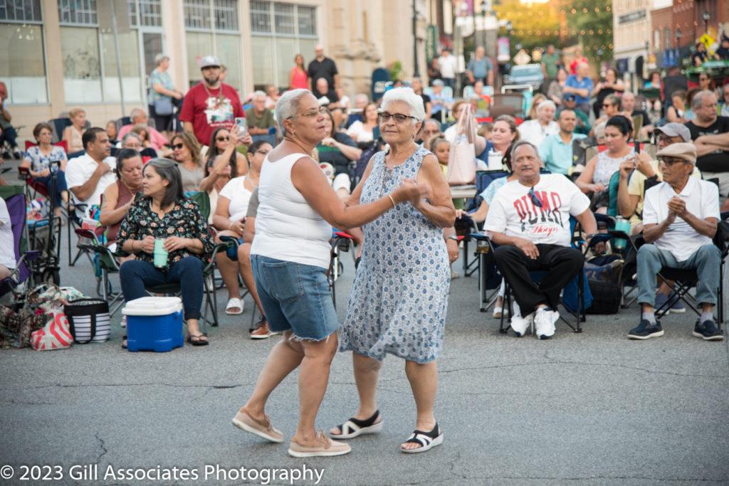 People dancing to Jose Trombone and Conjunto Rumbon