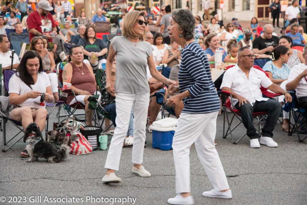 People dancing to Jose Trombone and Conjunto Rumbon