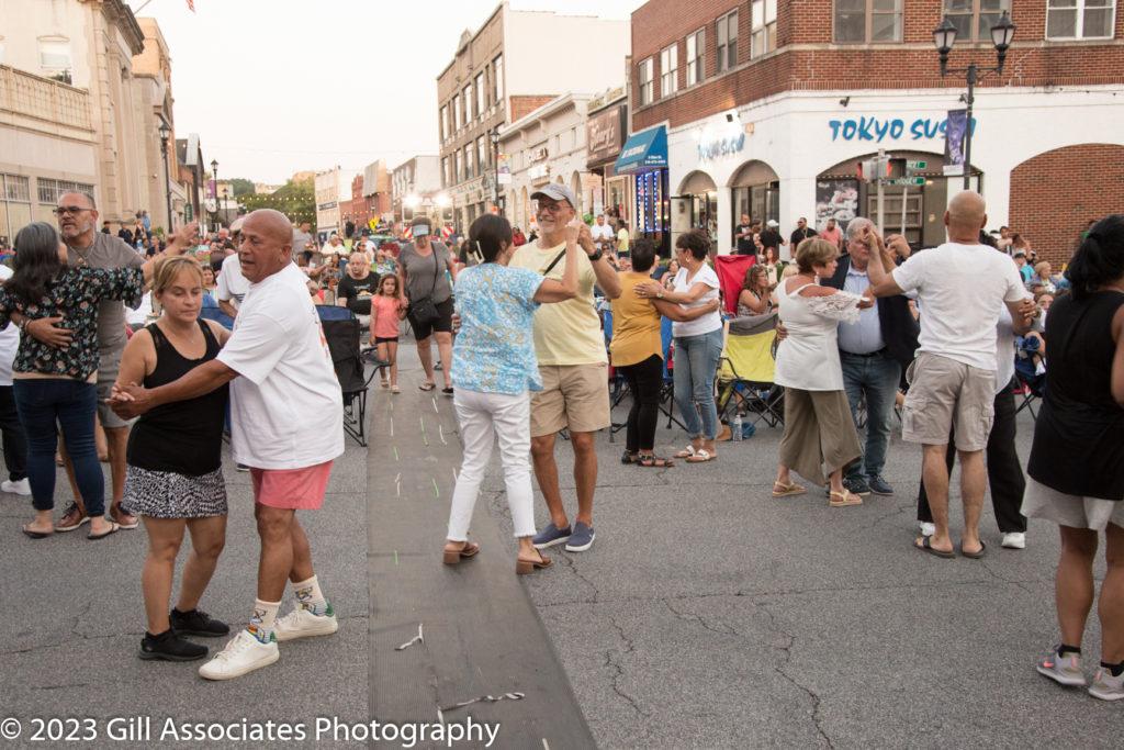 People dancing to Jose Trombone and Conjunto Rumbon