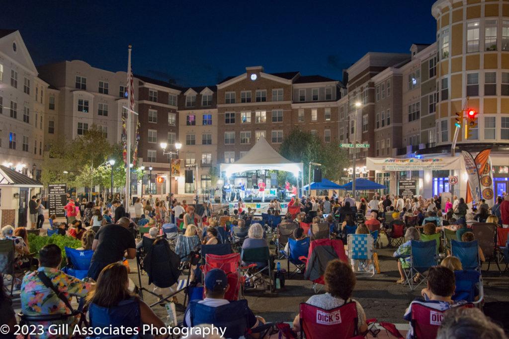 People gather downtown for Jose Trombone and Conjunto Rumbon